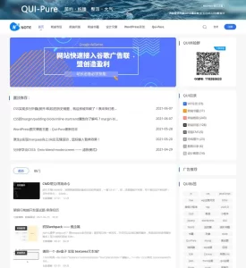 WordPress简约响应式自媒体博客主题Qui-Pure-网站源码网