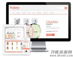 易优cms响应式香水外贸企业英文网站模板源码 自适应手机端-网站源码网