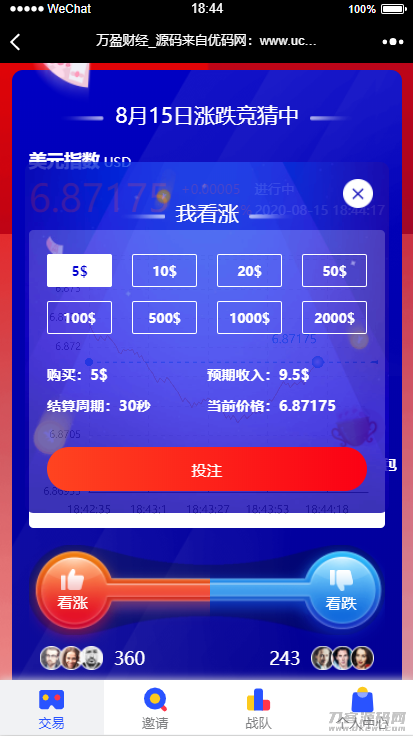 【USDT指数涨跌】蓝色UI二开币圈万盈财经币圈源码K线正常插图(3) 【USDT指数涨跌】蓝色UI二开币圈万盈财经币圈源码K线正常插图(3)