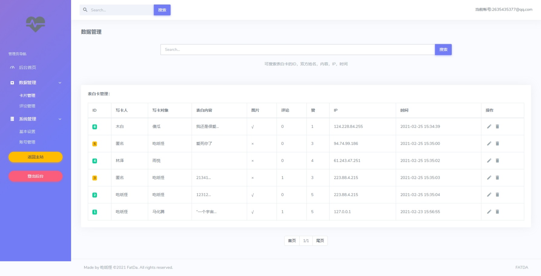 图片[8]-CZCW表白墙系统源码 v1.0.3.3 | LoveCards-网站源码网