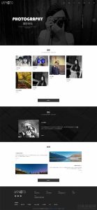 黑色风景摄影工作室网站pbootcms模板 个人写真拍照网站源码-网站源码网