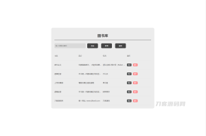 图书库毕业设计网页源码-网站源码网