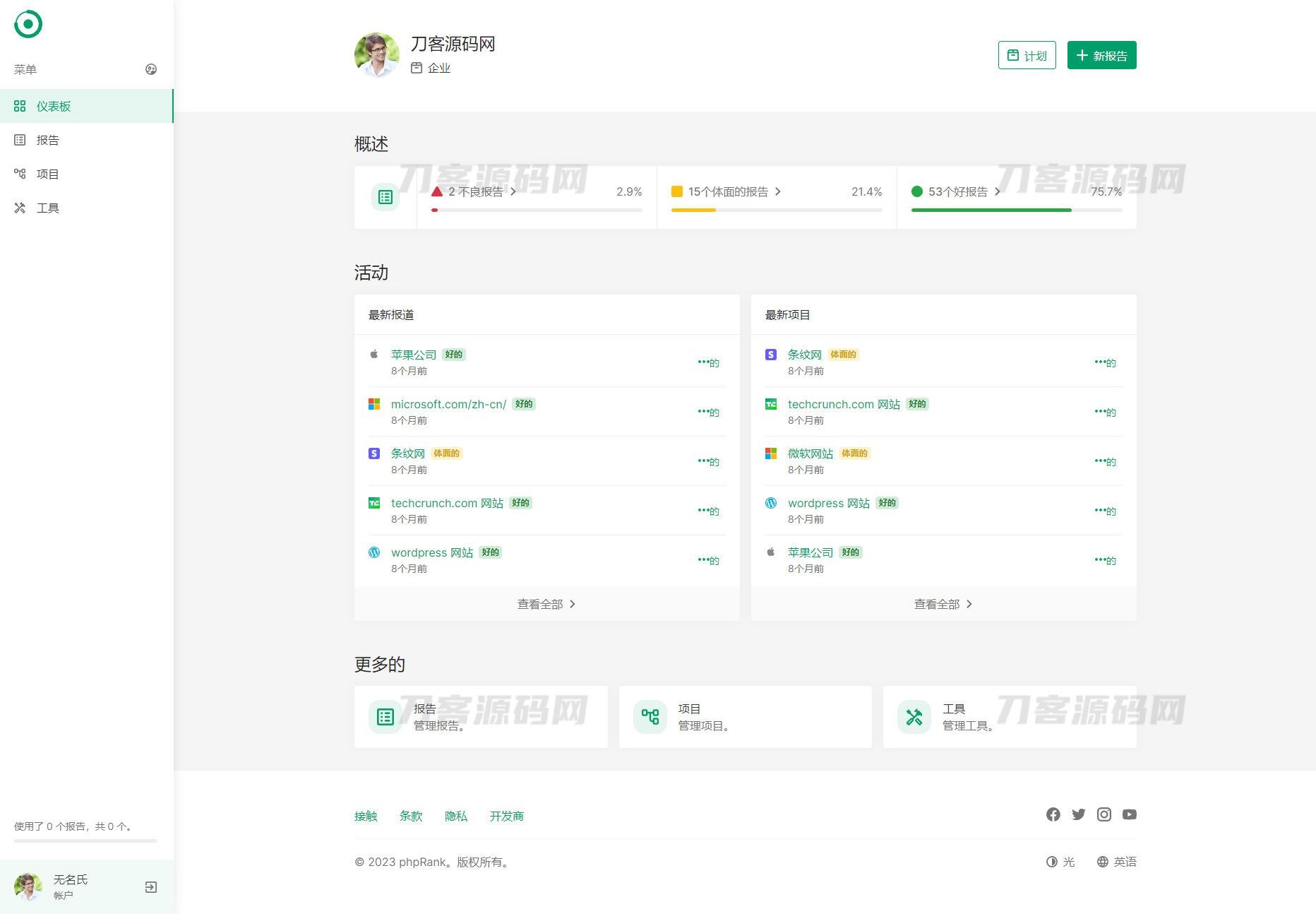 网站SEO报告和代码工具平台系统源码-网站源码网