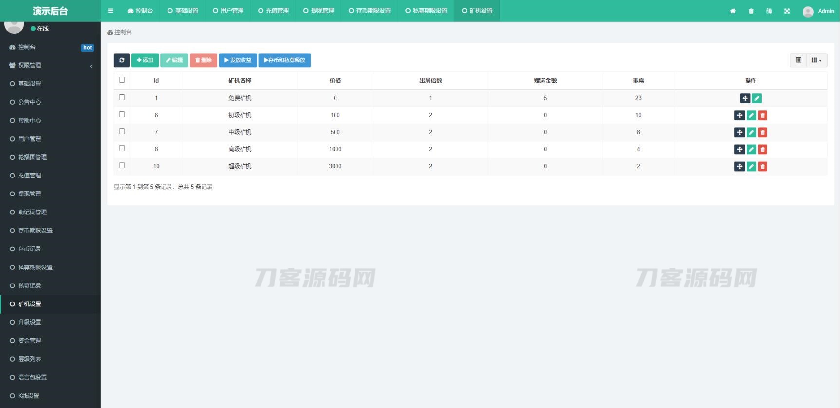 图片[6]-H5打包版双语言的虚拟币矿机交易系统 USDT支付 矿机系统 存币生息-网站源码网