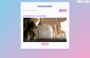全新二次元聚合短视频解析去水印系统源码 自适应双端-网站源码网