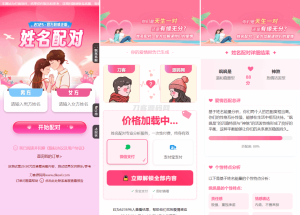 2025姓名配对测算系统最新源码 带后台-网站源码网