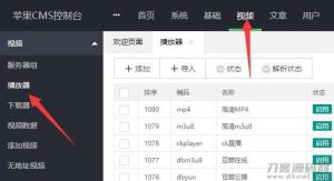 苹果cmsv10整合七牛云播放器插件-网站源码网