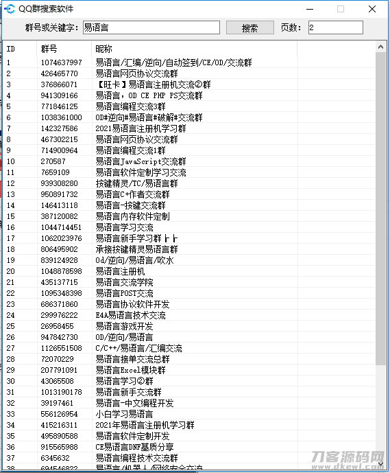 QQ群关键字搜索采集软件-网站源码网